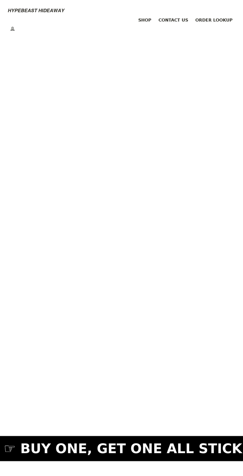 hypebeasthideaway.com shopify website screenshot