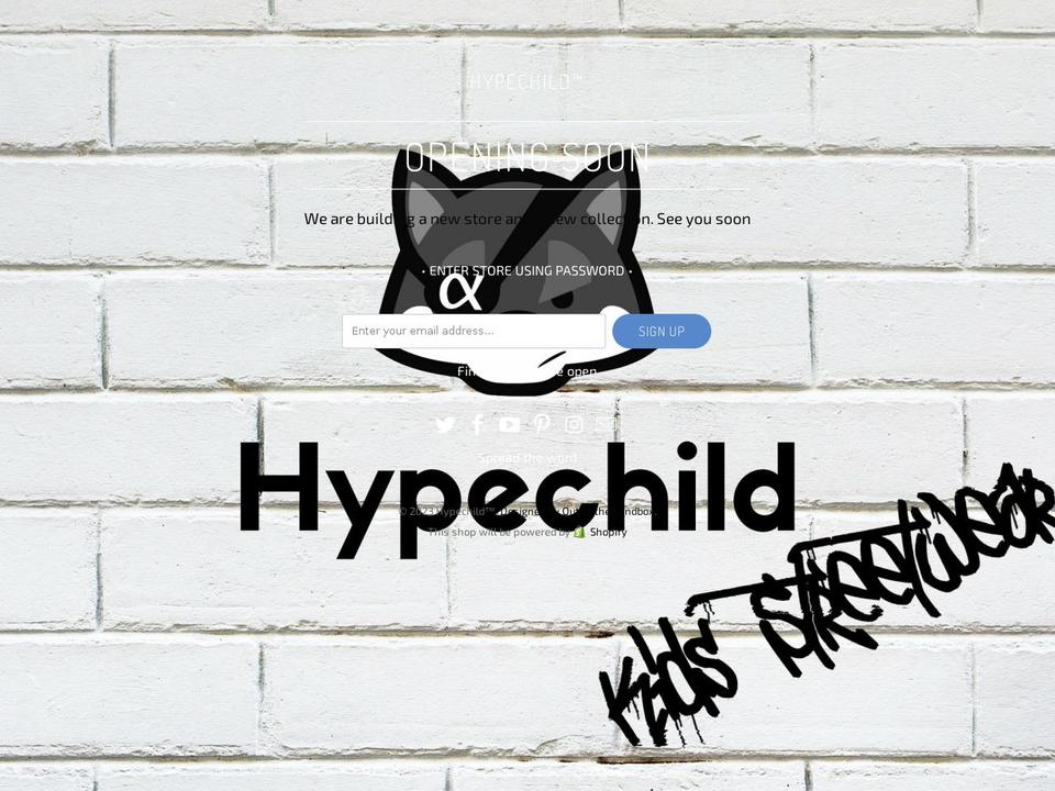hypechild.com — Shopify storefront screenshot