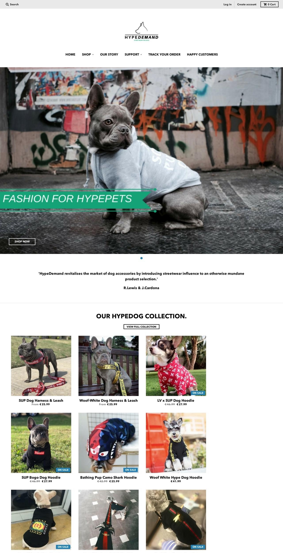 hypedemand.com shopify website screenshot