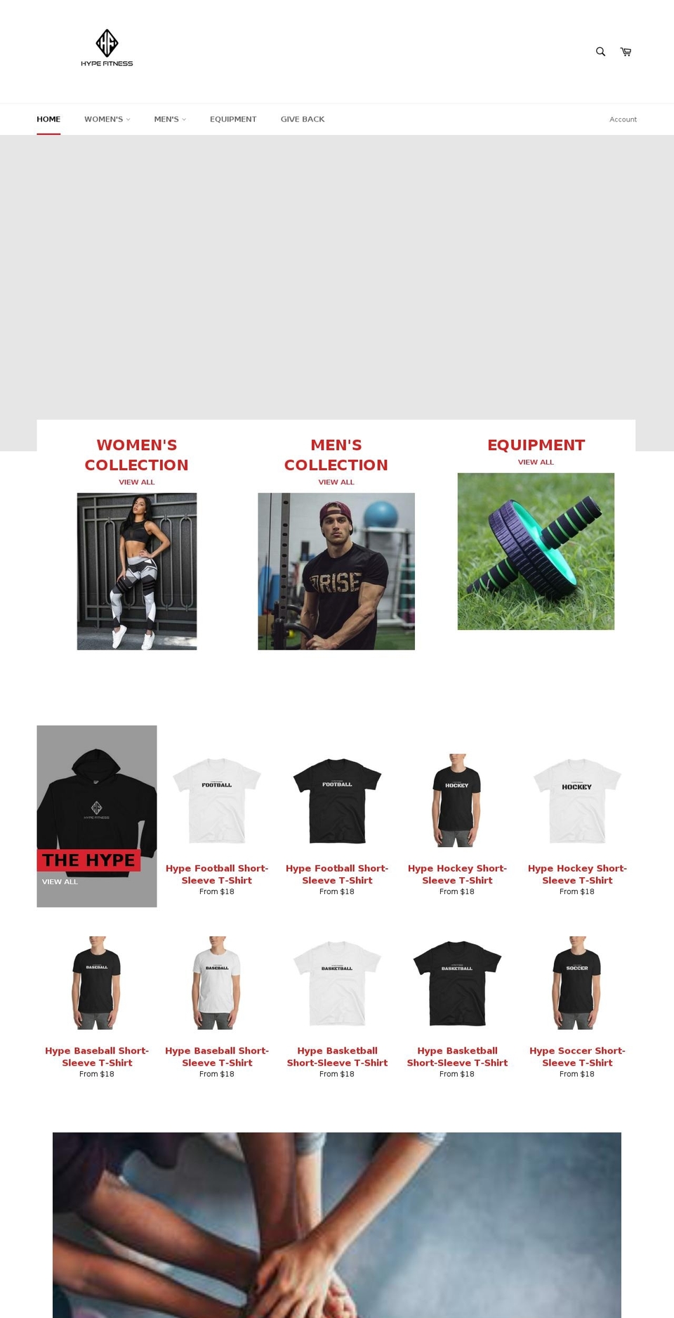 hypefitness.net shopify website screenshot