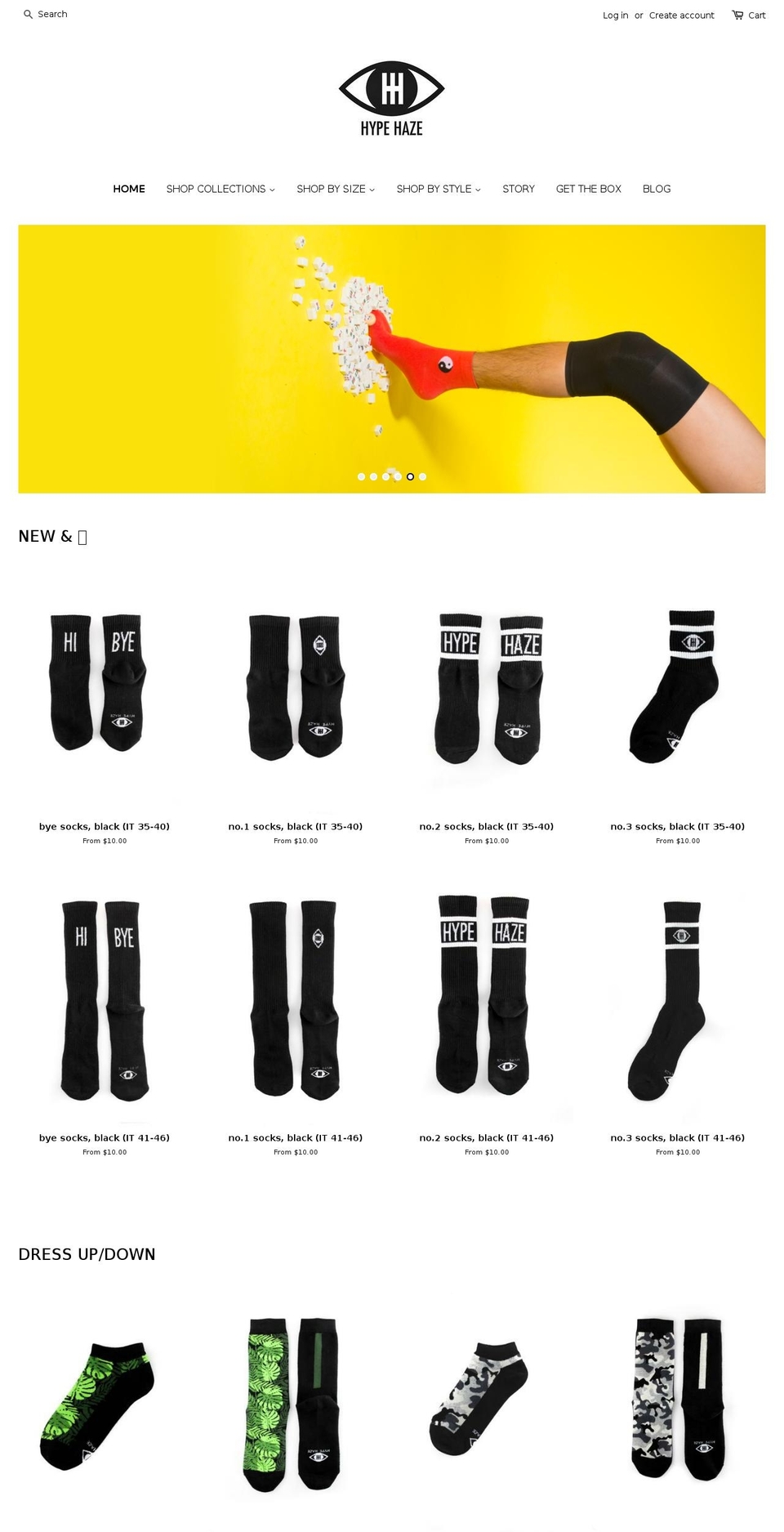 hypehaze.com shopify website screenshot