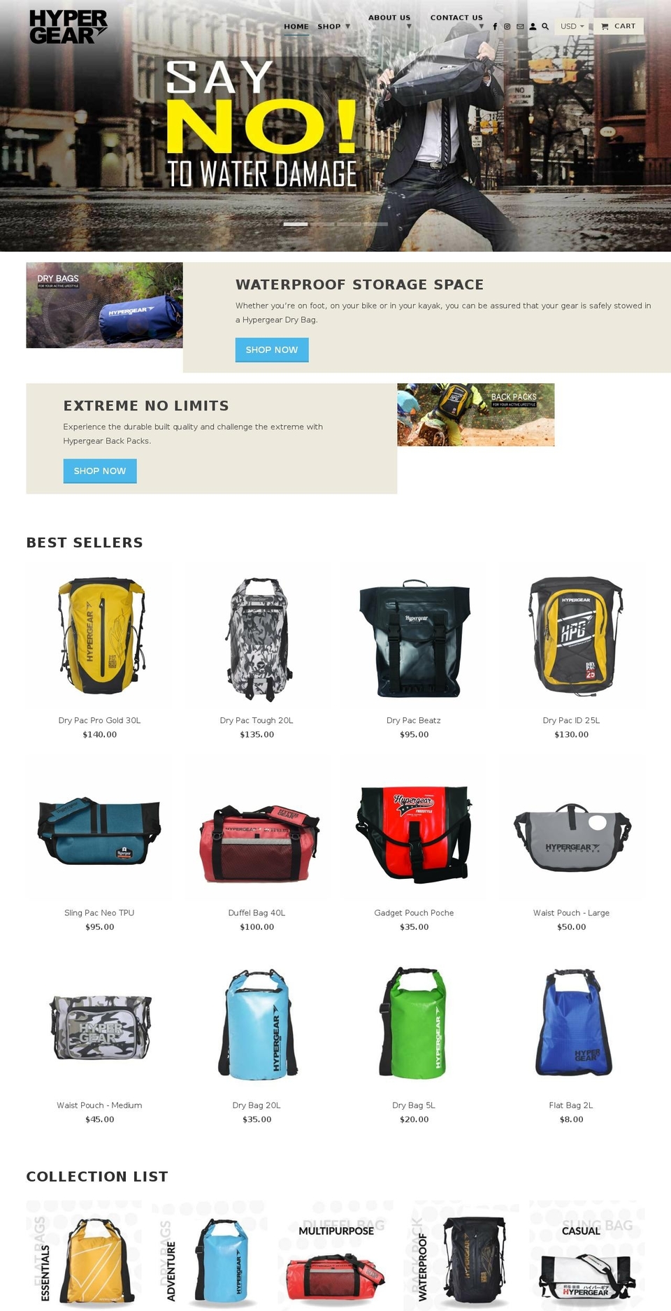 hyper-gear.com — Shopify storefront screenshot