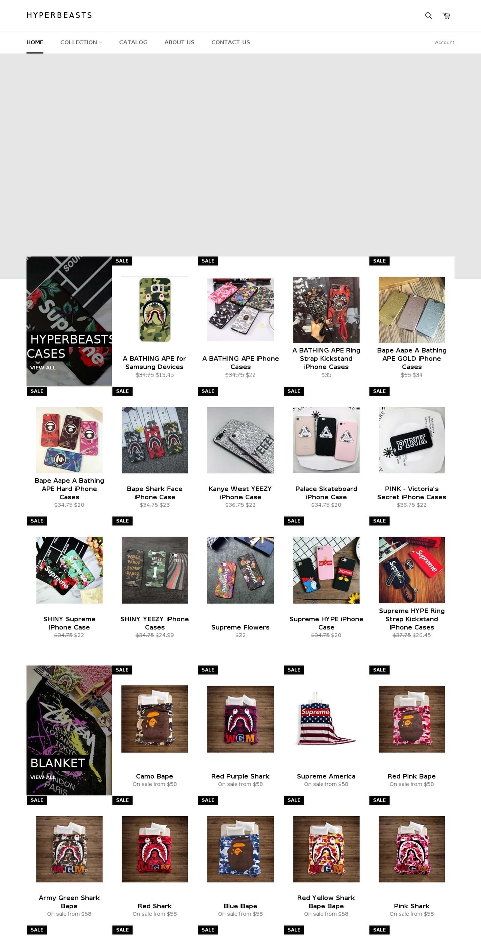 hyperbeasts.com shopify website screenshot