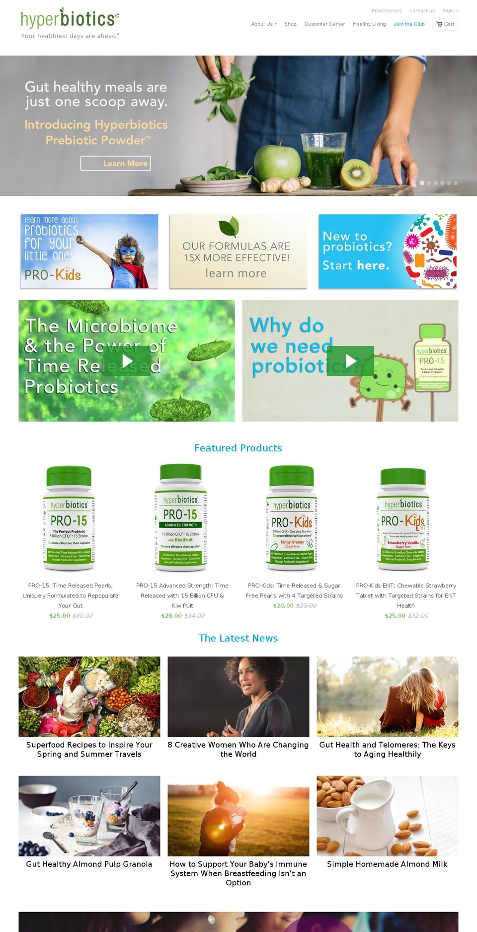 Dawn Shopify theme site example hyperbiotics.com
