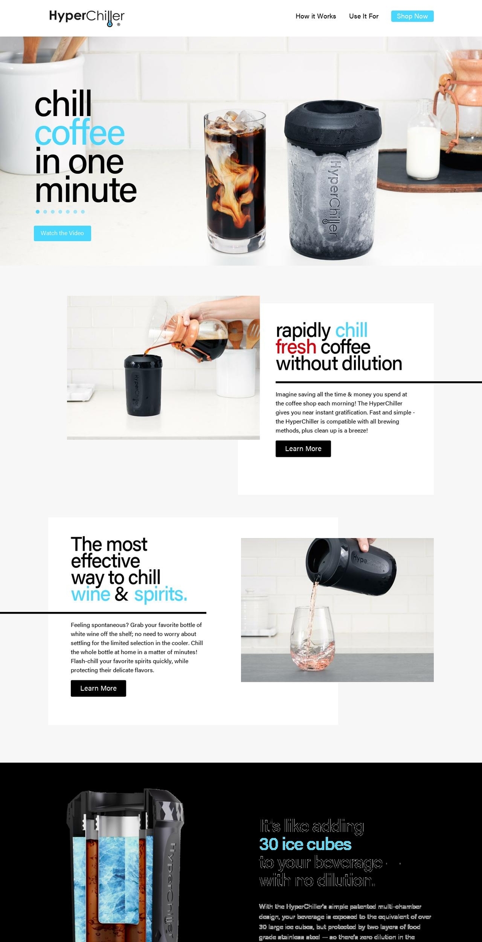 hyperchiller.coffee shopify website screenshot