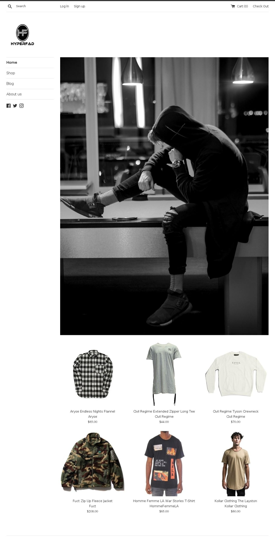 hyperfad.com shopify website screenshot