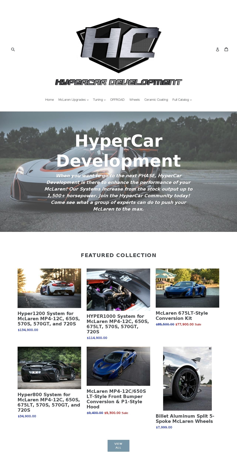 hyperfastcars.store shopify website screenshot