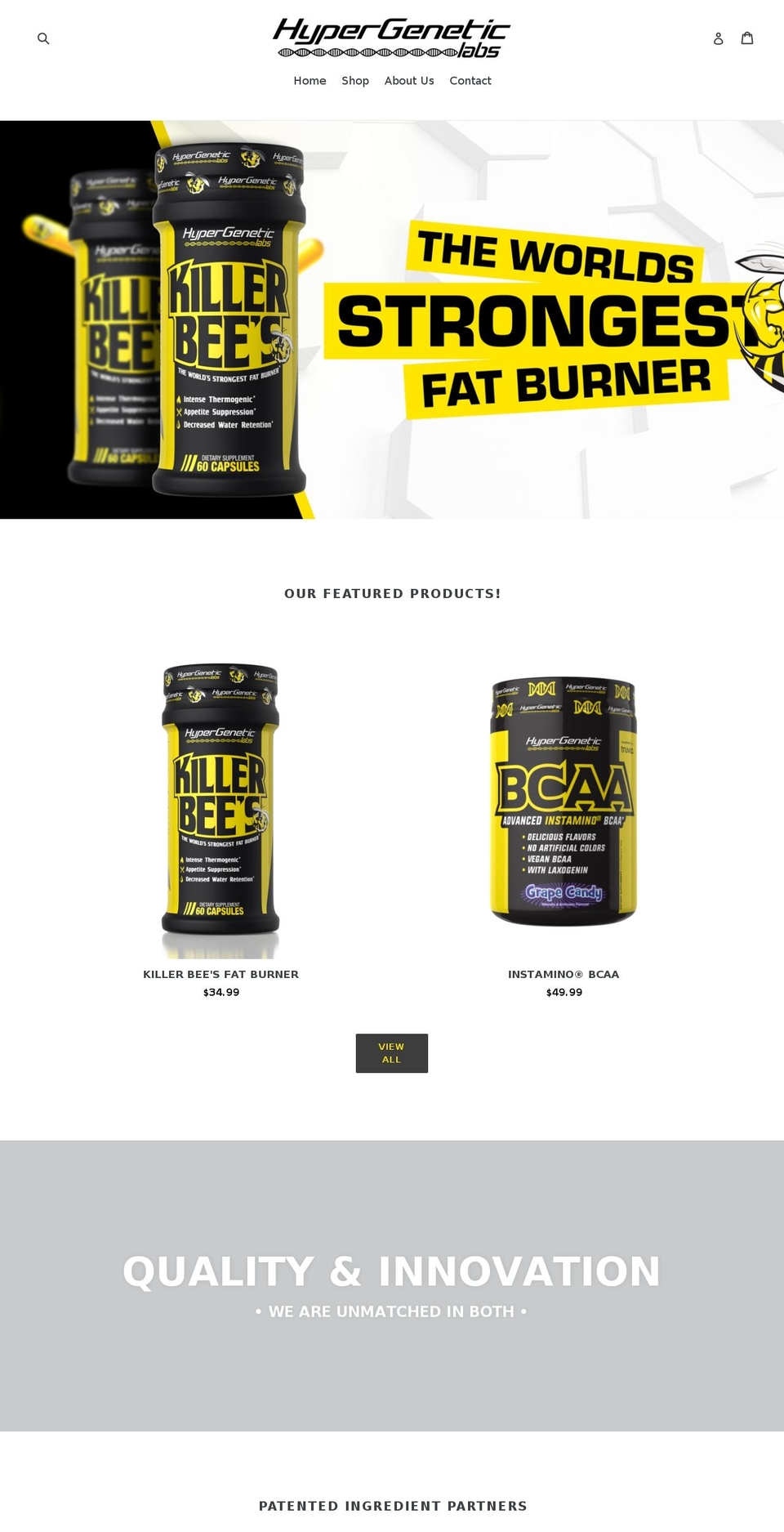hypergeneticlabs.com — Shopify storefront screenshot