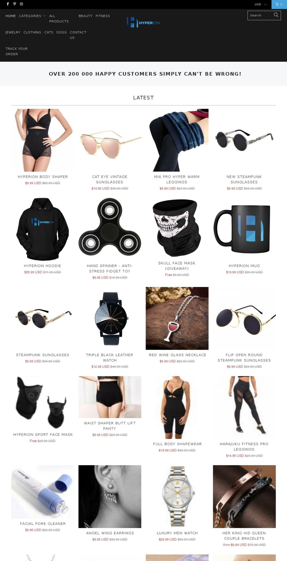 hyperion-shop.com shopify website screenshot