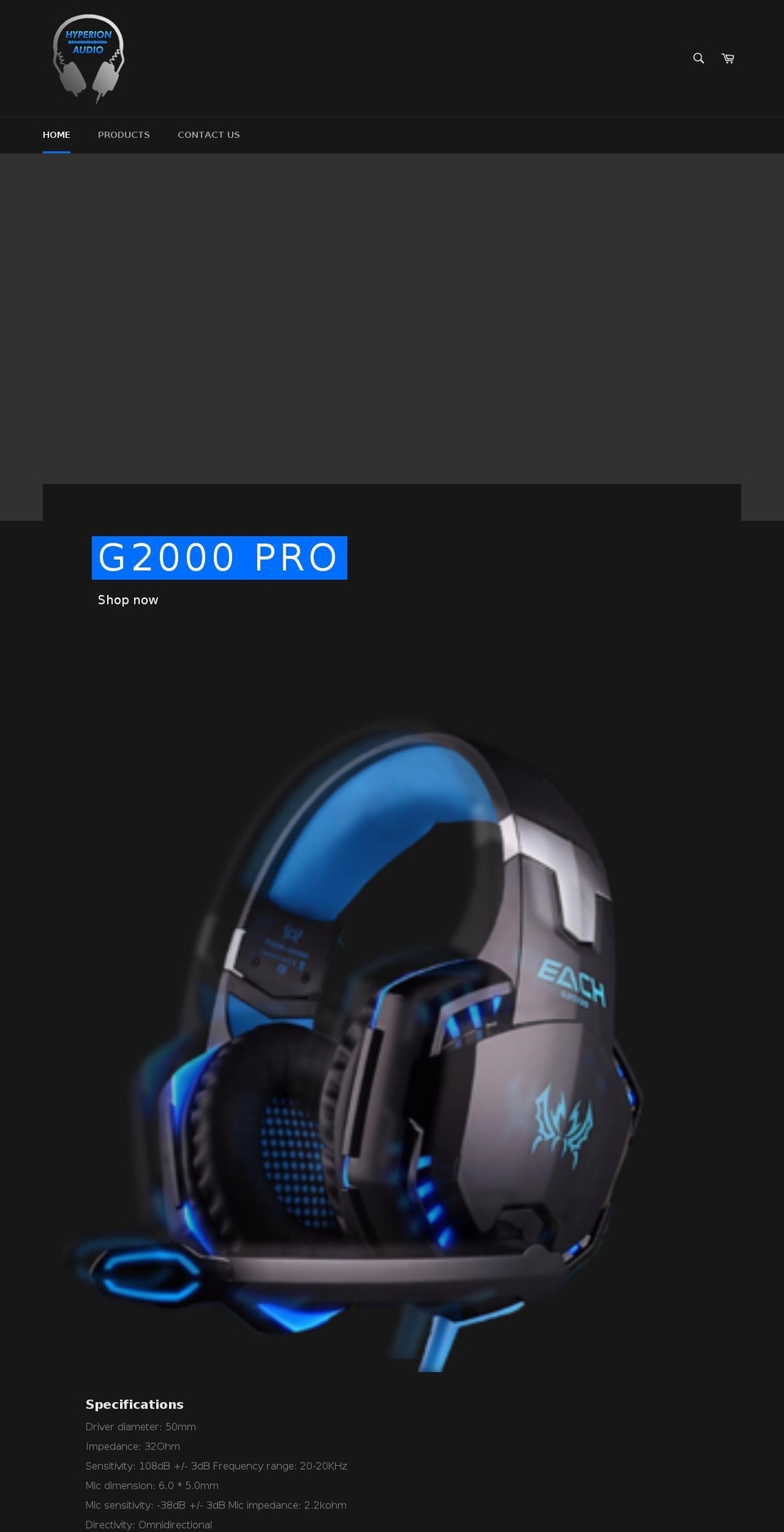 hyperionaudio.com — Shopify storefront screenshot