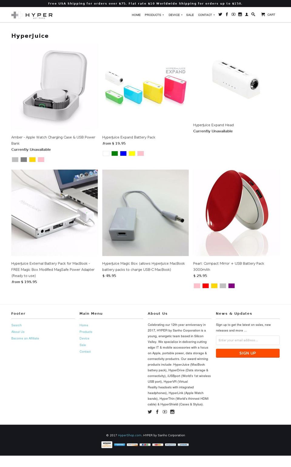 hyperjuice.com shopify website screenshot