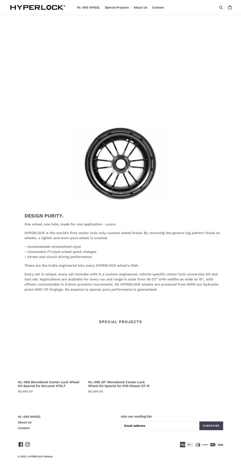 hyperlockengineering.com — Shopify storefront screenshot
