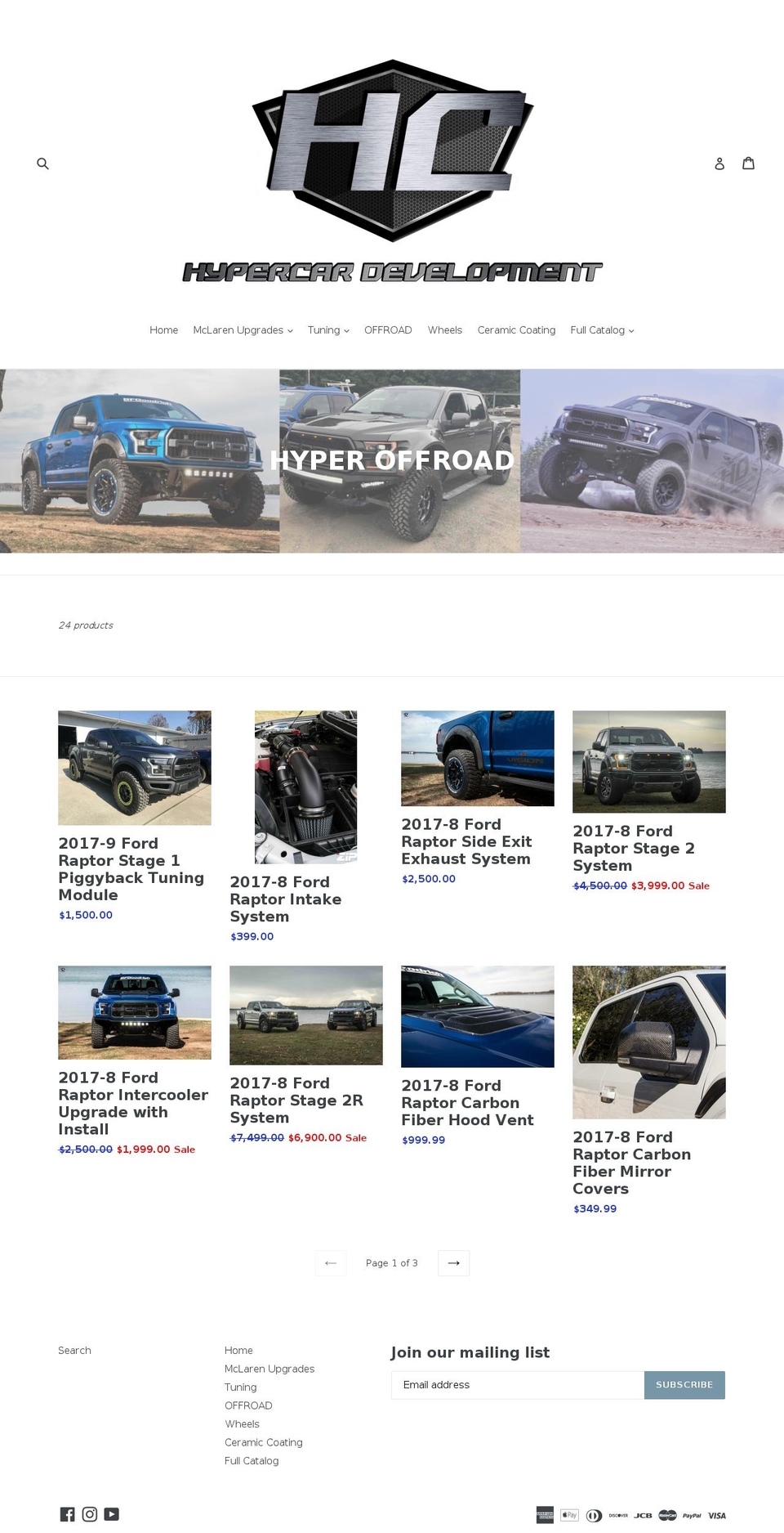 hyperoffroad.com — Shopify storefront screenshot