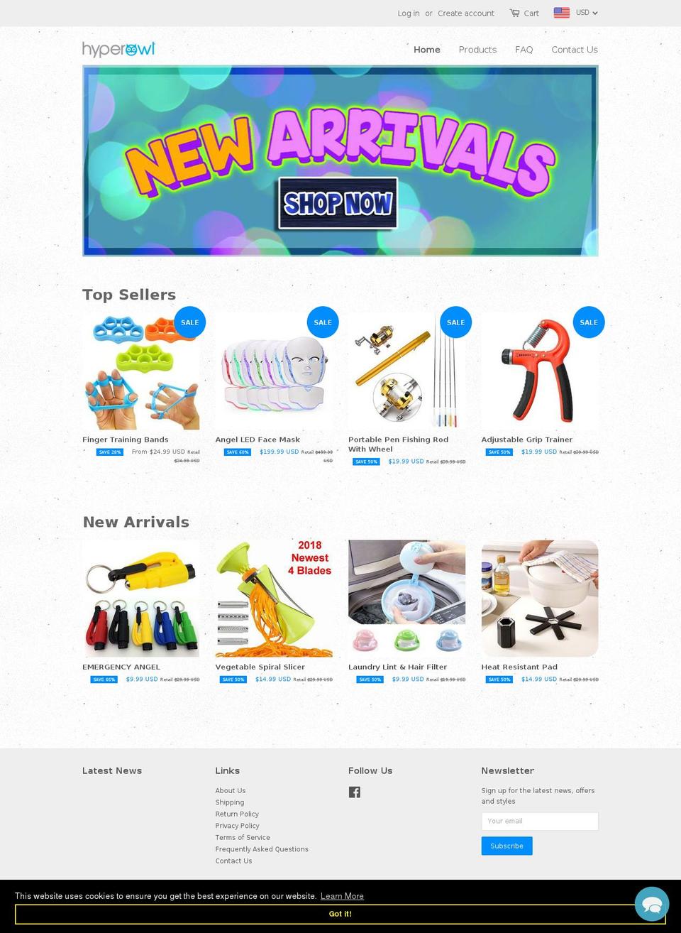 hyperowl.com shopify website screenshot