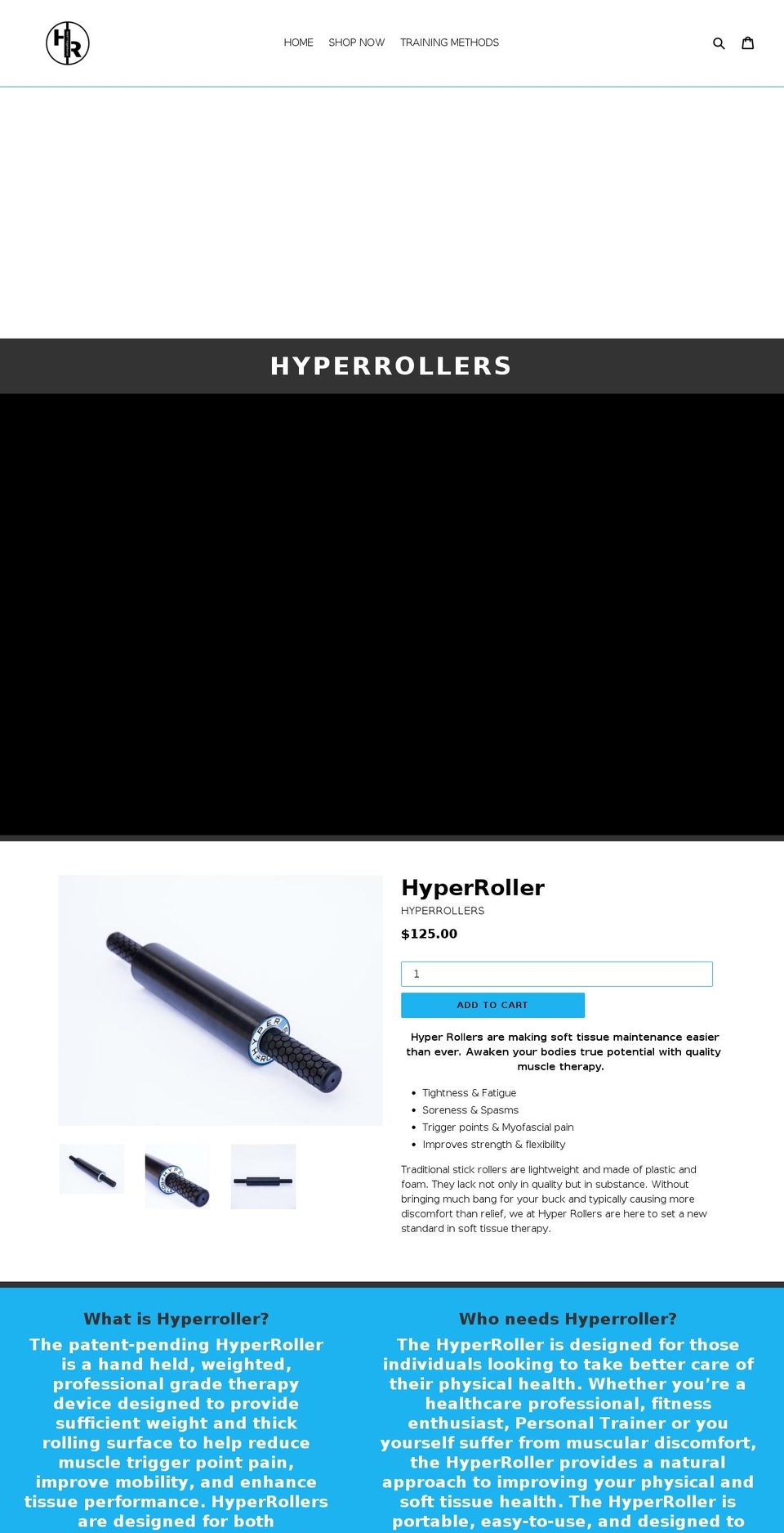 hyperrollers.com shopify website screenshot