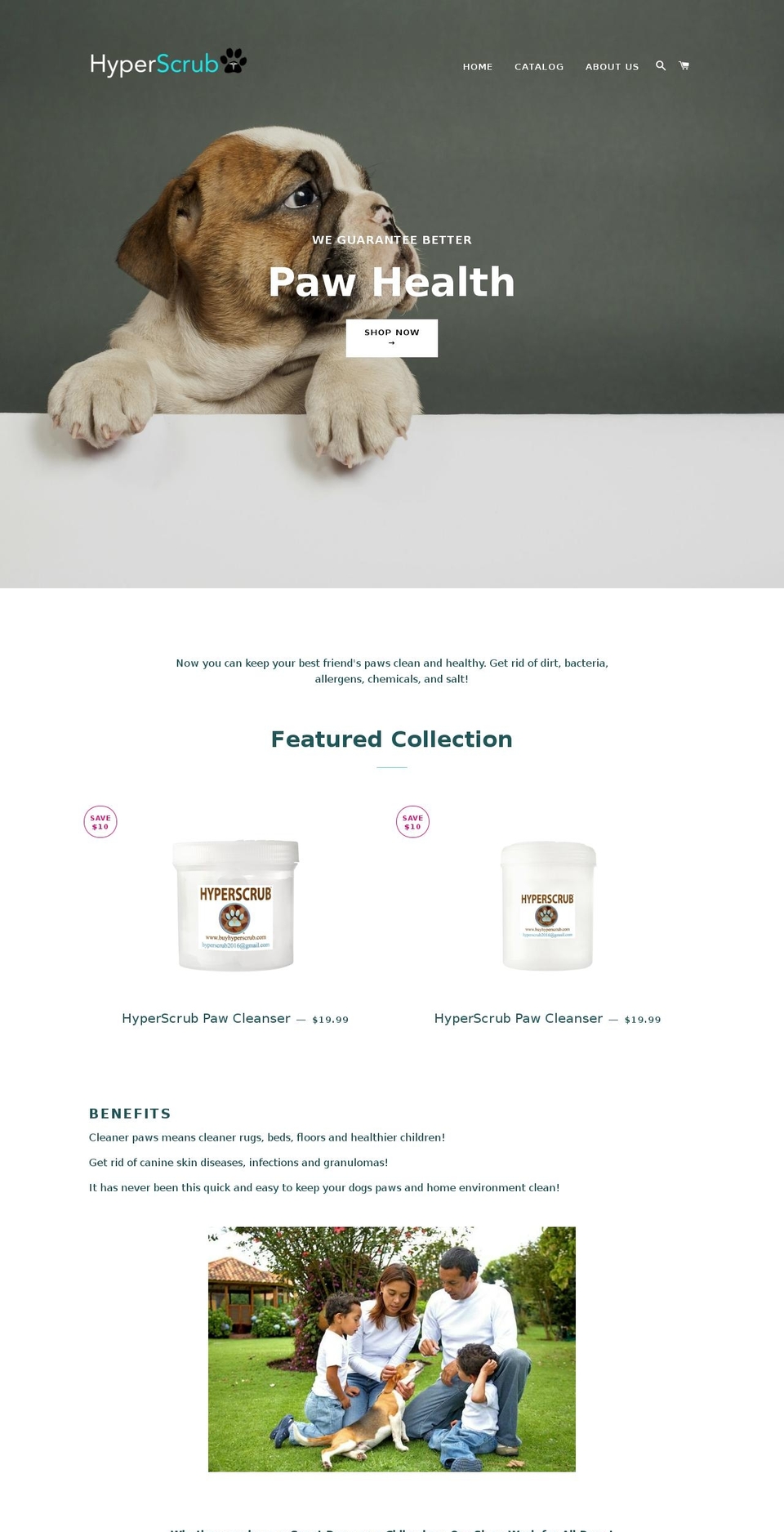 hyperscrubpetcare.net shopify website screenshot