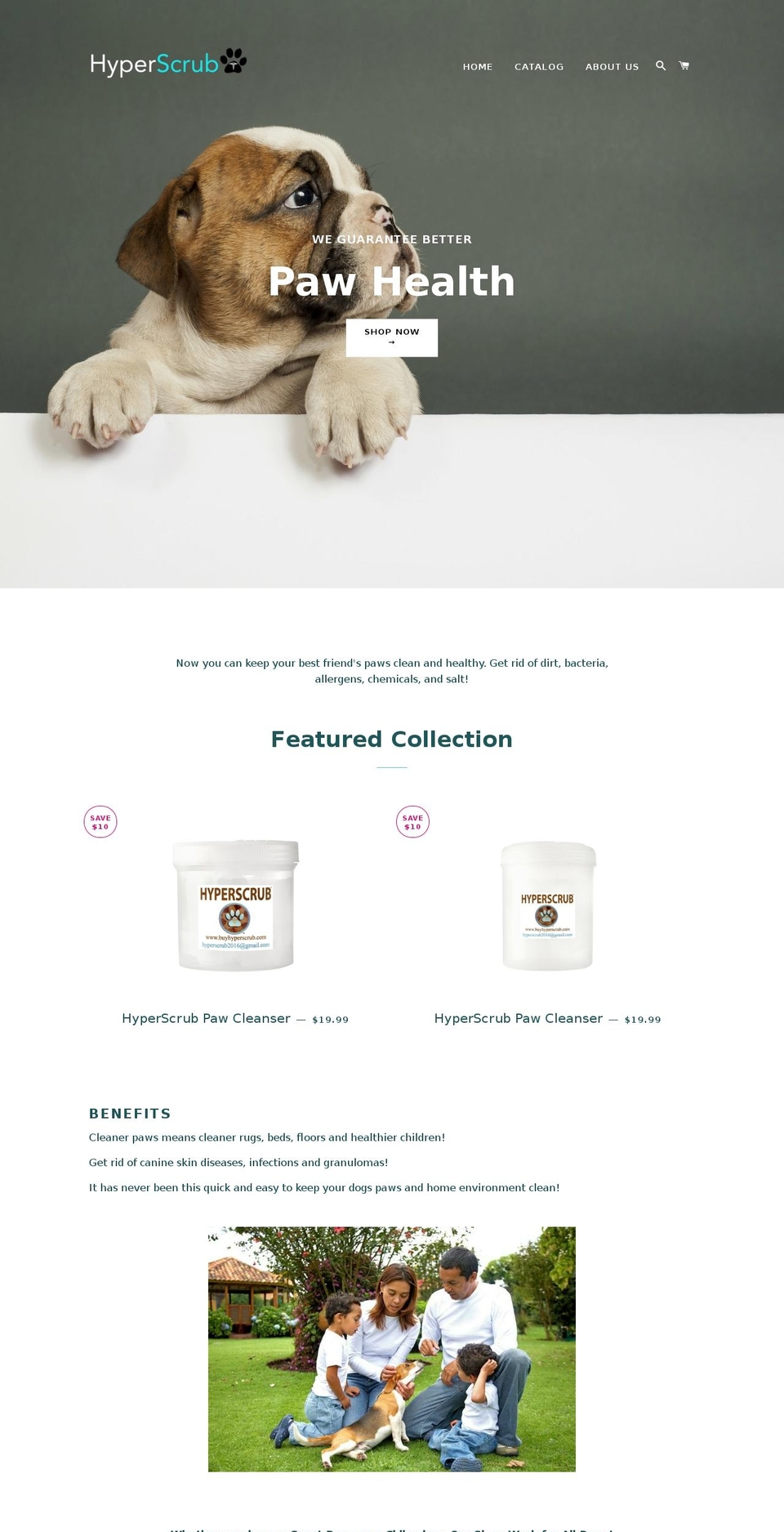 hyperscrubpetcare.org shopify website screenshot