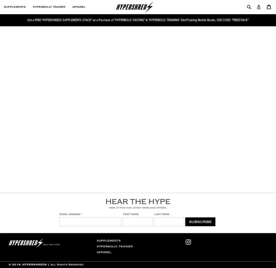 hypershreds.com — Shopify storefront screenshot