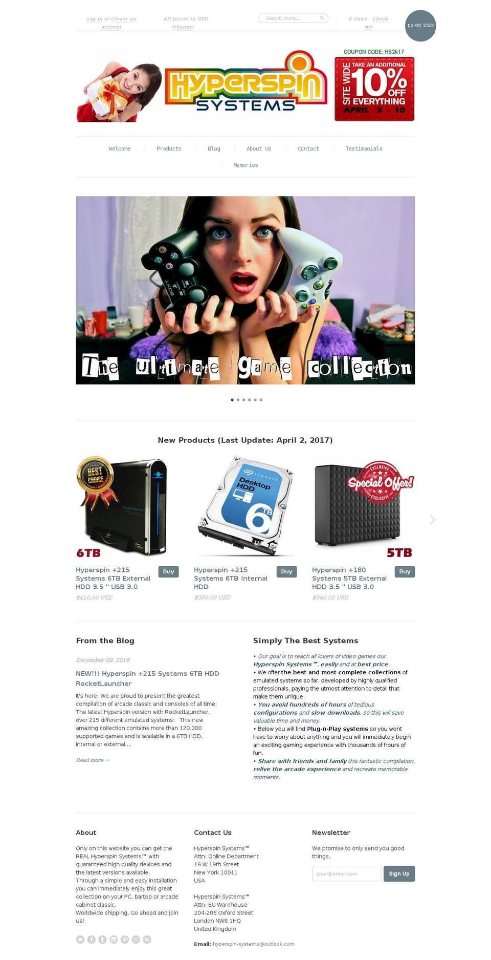 hyperspin-system.com shopify website screenshot