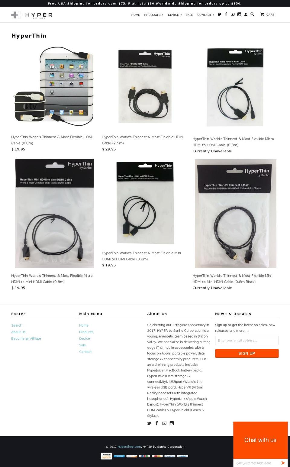 hyperthin.com shopify website screenshot