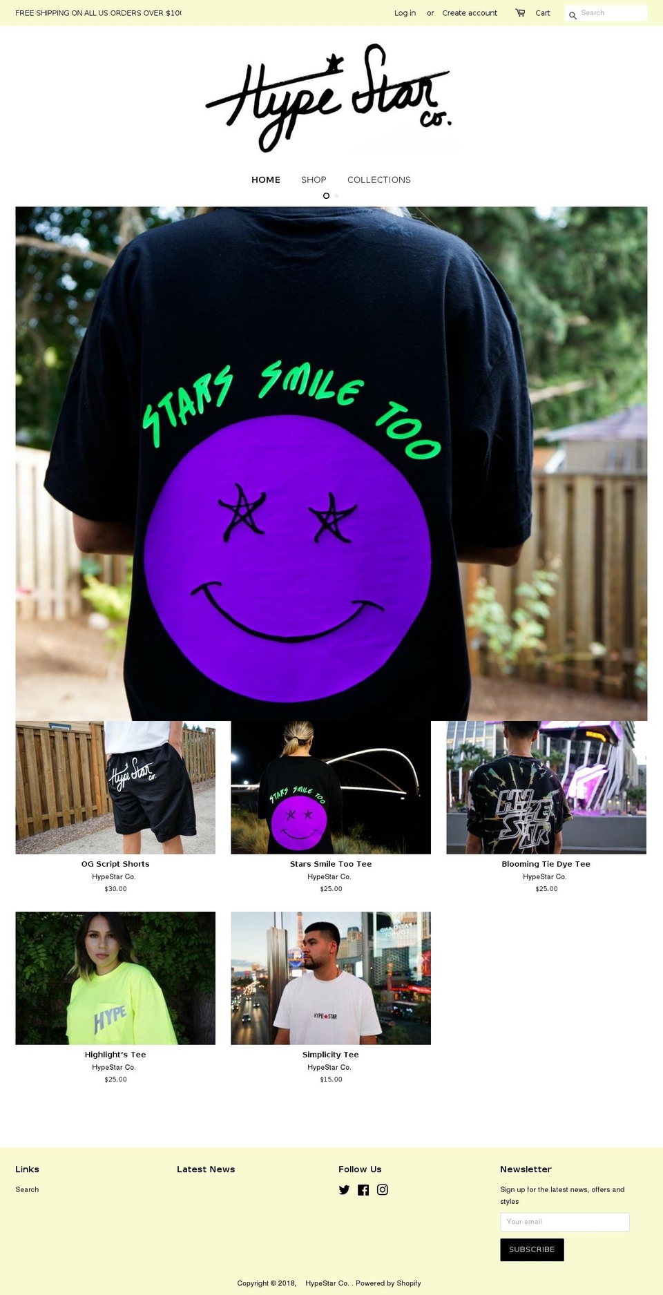 hypestarco.com — Shopify storefront screenshot