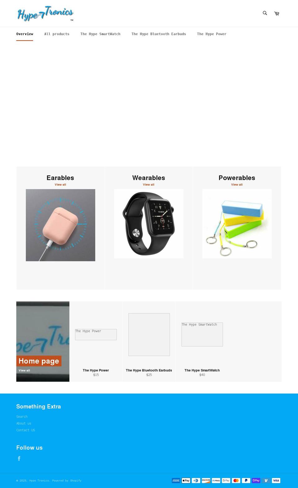 hypetronics.net shopify website screenshot