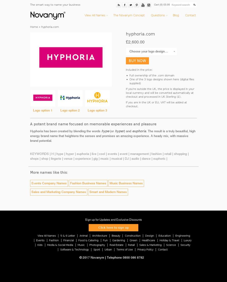 hyphoria.com shopify website screenshot