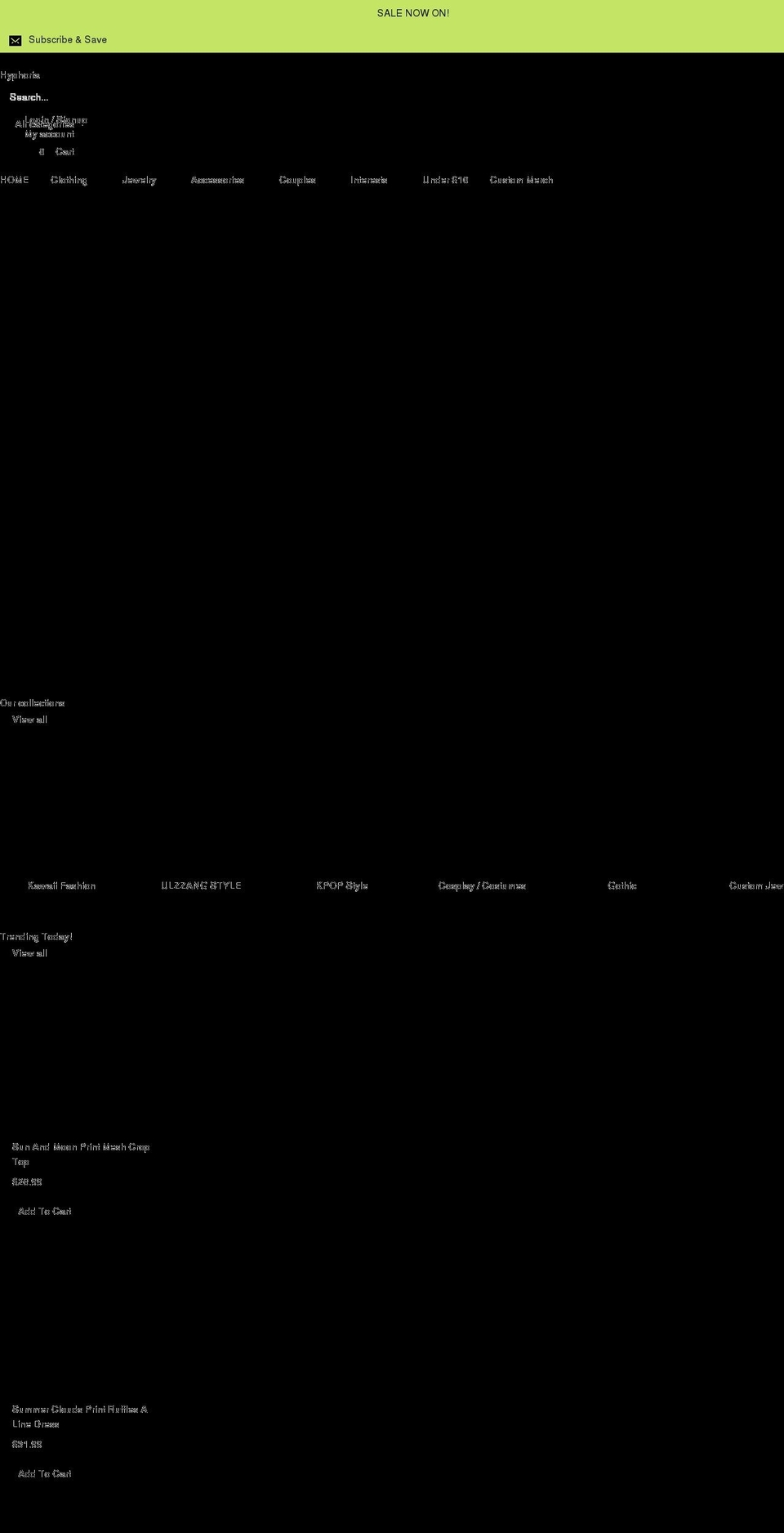 hyphoria.net shopify website screenshot