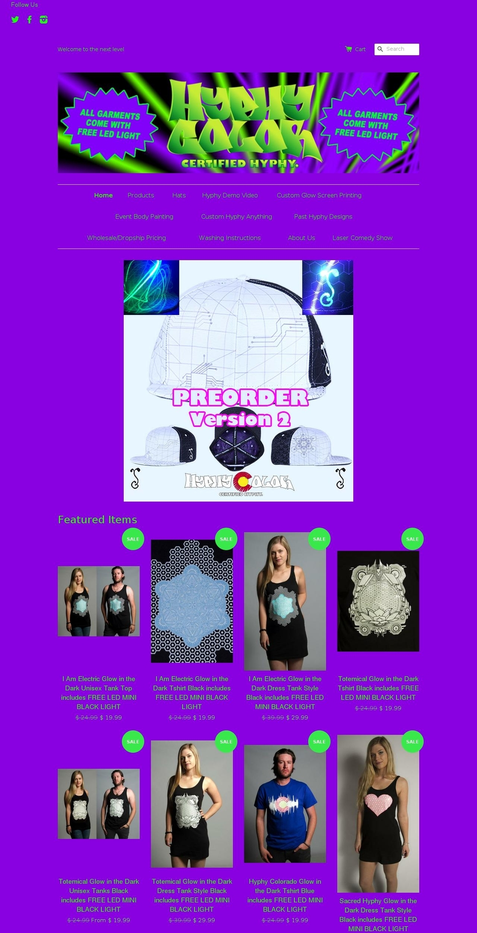 hyphycolor.com shopify website screenshot