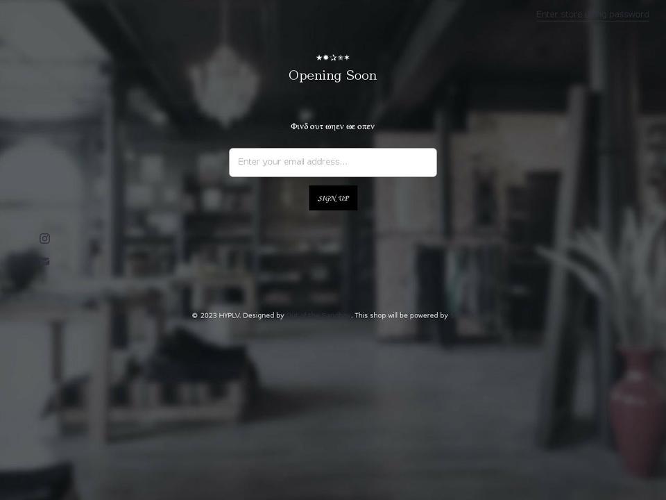 hyplv.com shopify website screenshot
