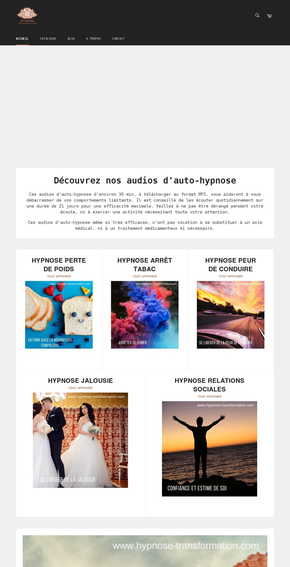 hypnose-transformation.com shopify website screenshot