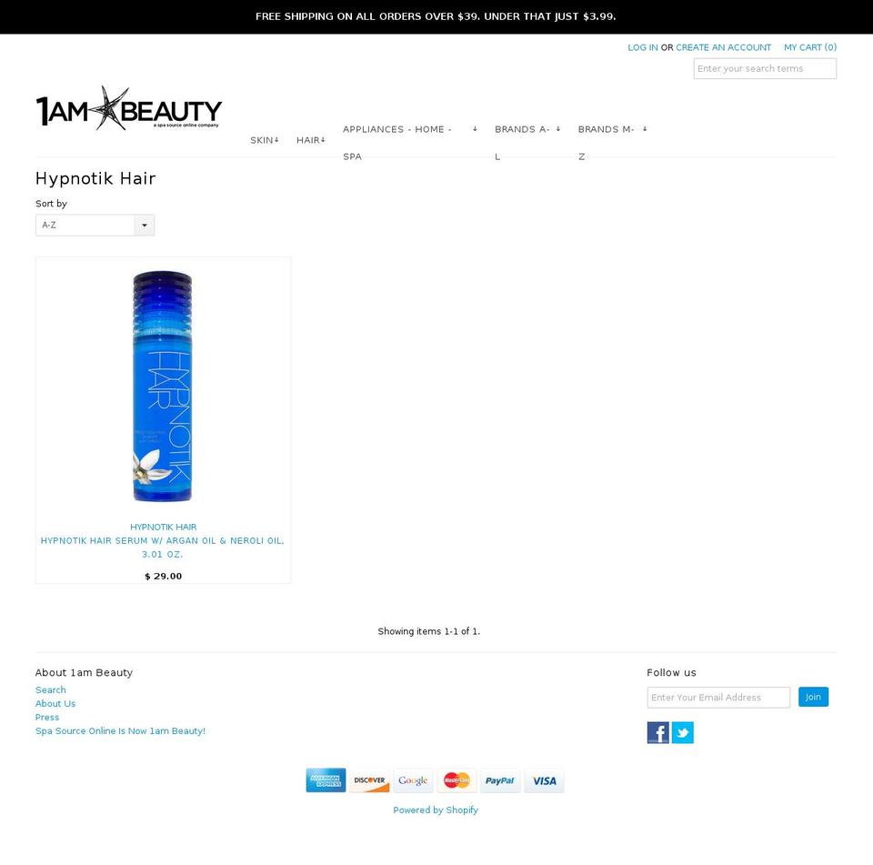 hypnotikhair.com shopify website screenshot