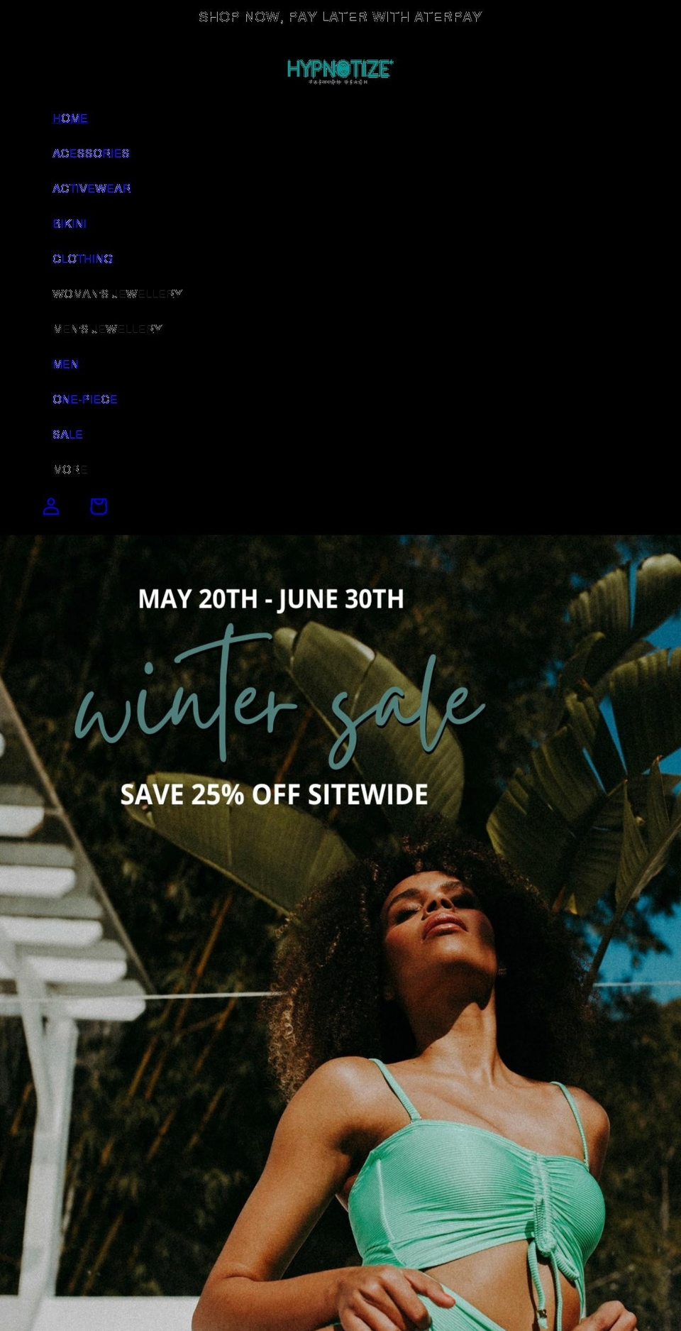 hypnotizeaus.com shopify website screenshot
