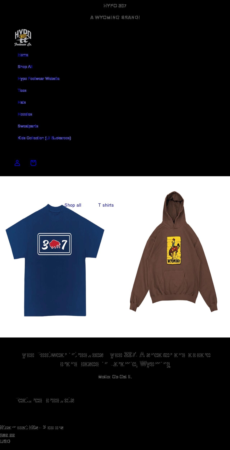 hypo307.com shopify website screenshot