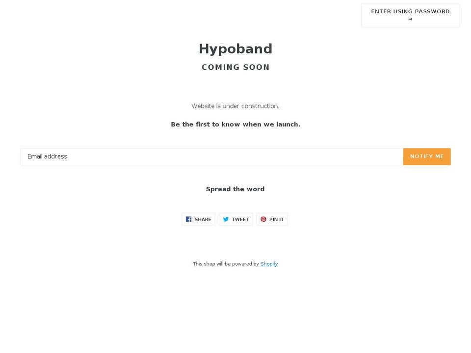 hypoband.co.uk shopify website screenshot