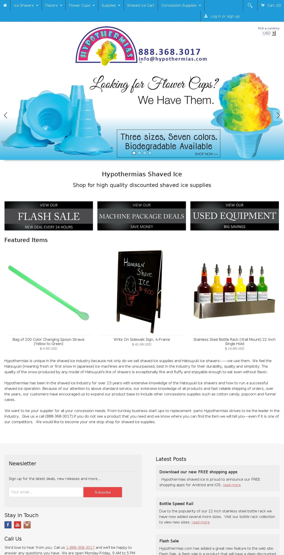 hypothermias.com shopify website screenshot