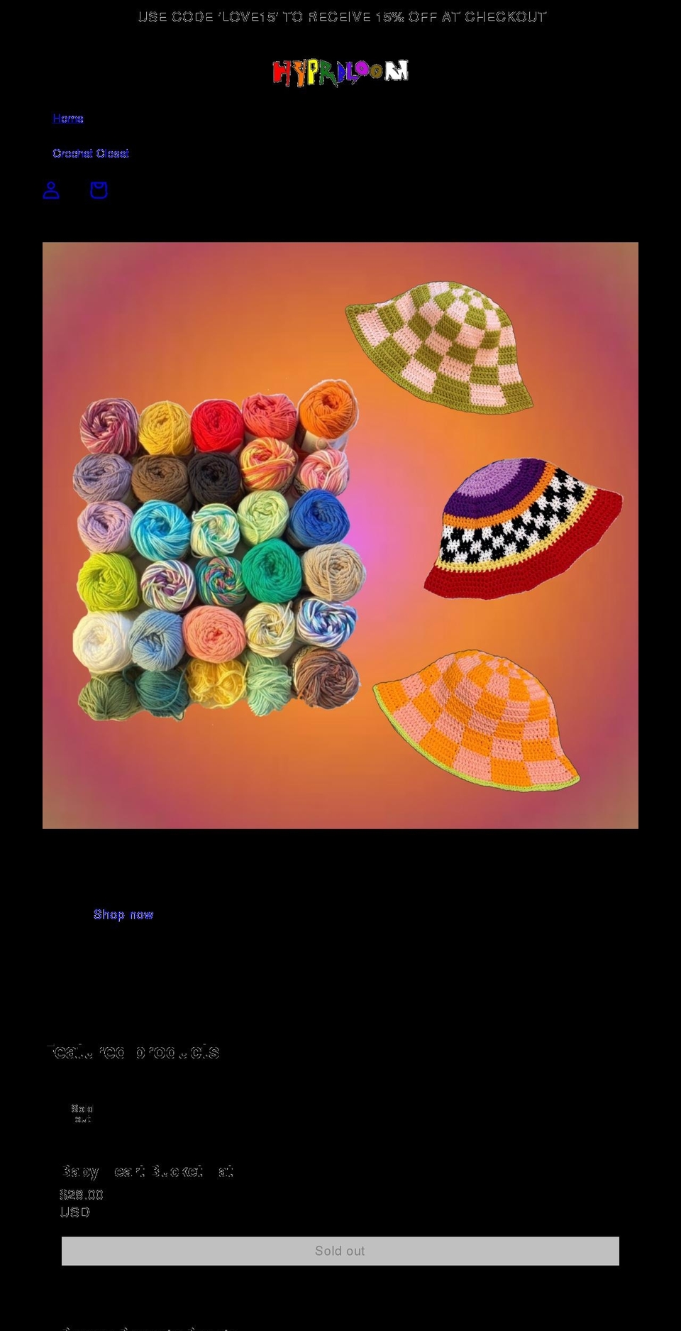 hyprbloom.com shopify website screenshot
