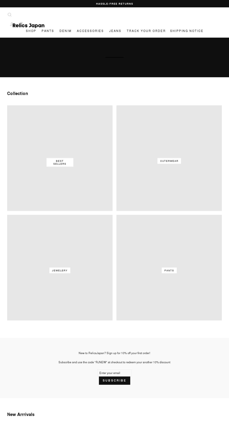 hypreverie.myshopify.com shopify website screenshot