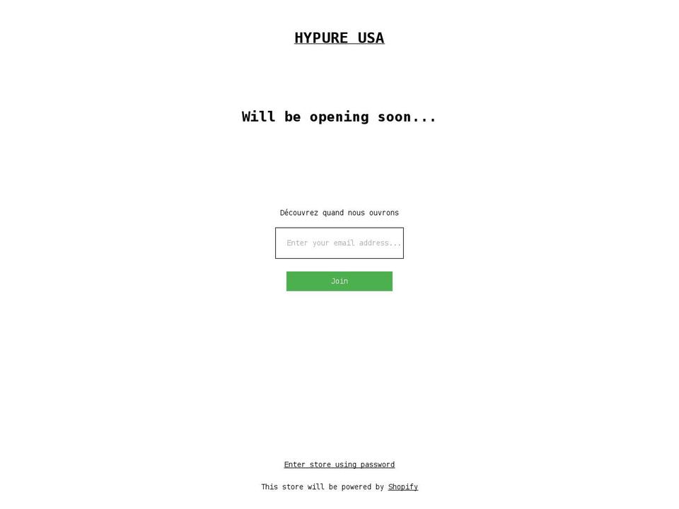 hypure.com shopify website screenshot