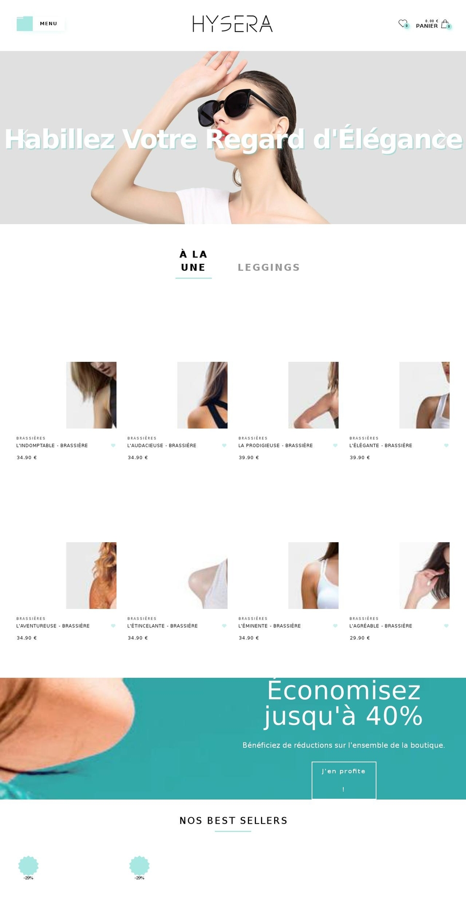 hysera.com — Shopify storefront screenshot
