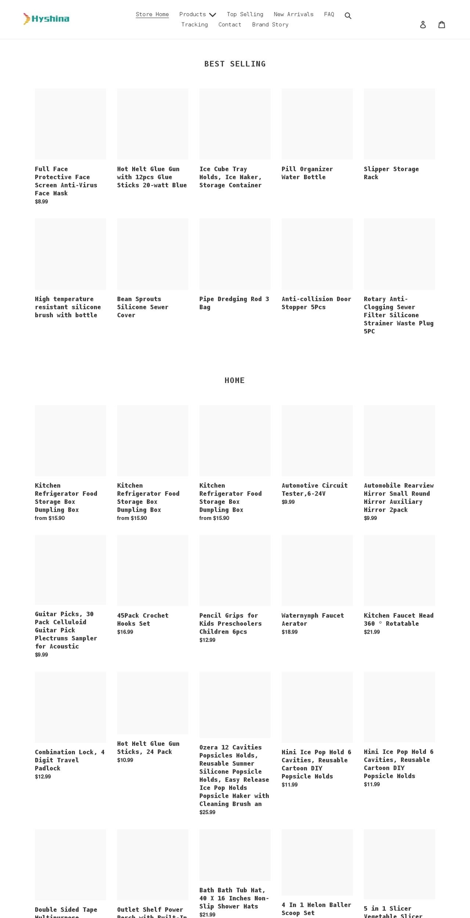 hyshina.com shopify website screenshot