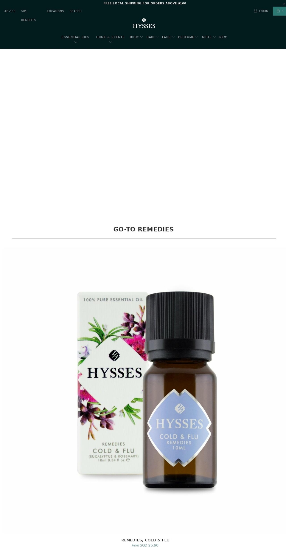hysses.com — Shopify storefront screenshot