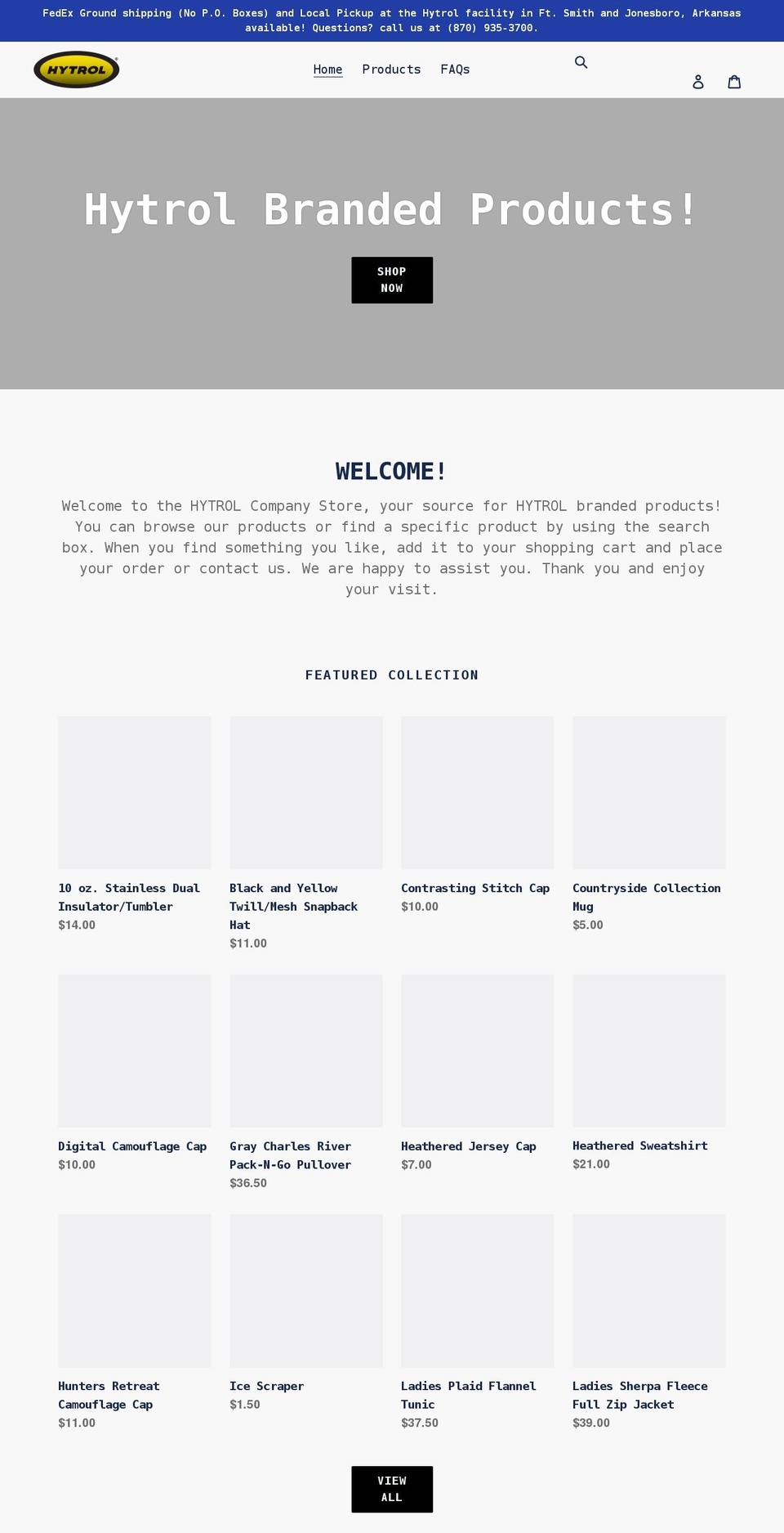 hytrolstore.com shopify website screenshot