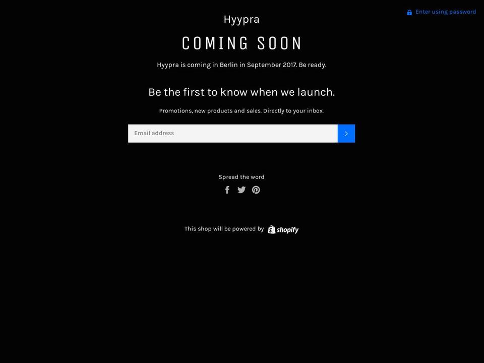 hyypra.com — Shopify storefront screenshot