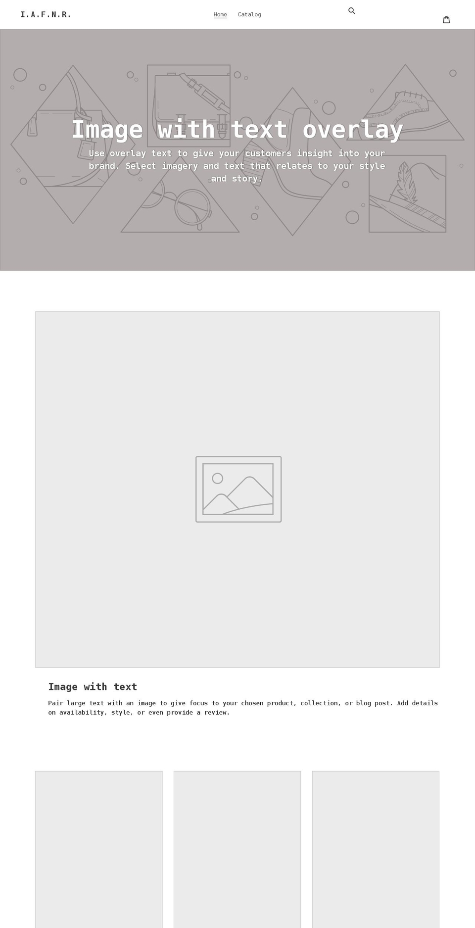i-a-f-n-r.myshopify.com shopify website screenshot
