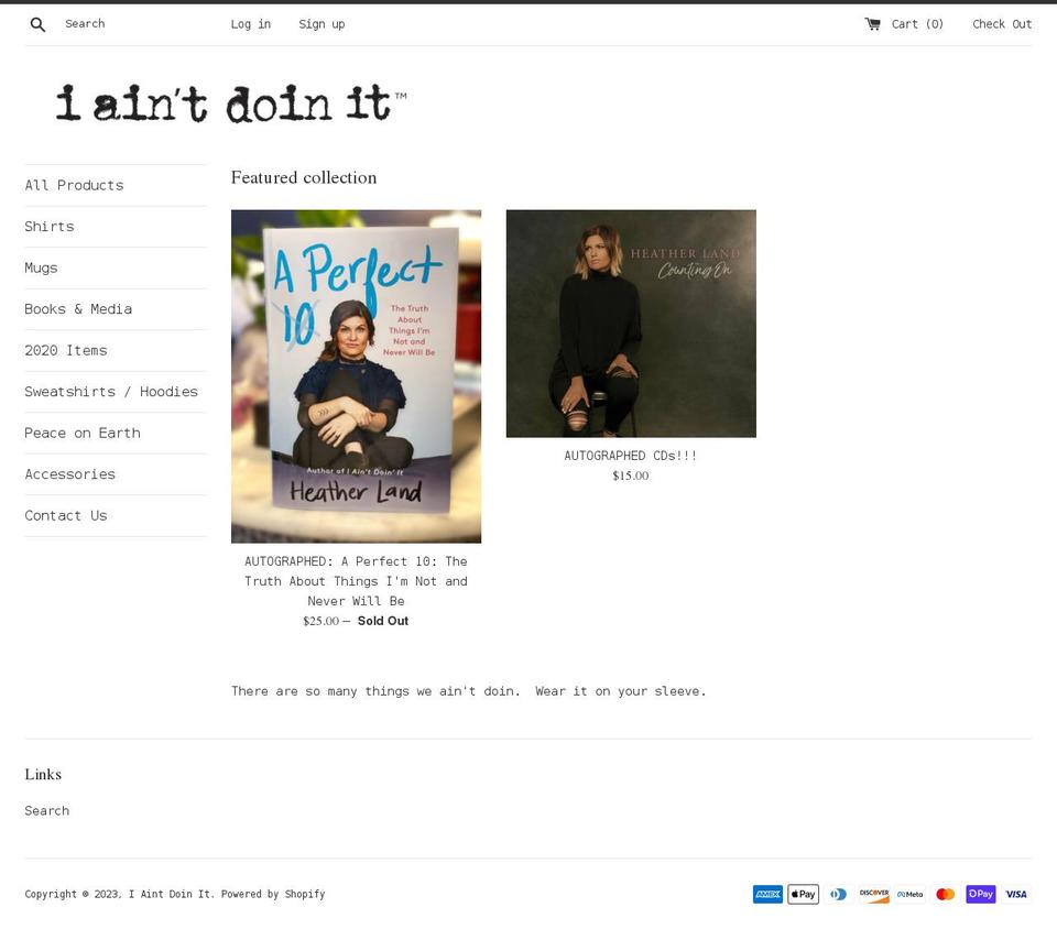 i-aint-doin-it.myshopify.com shopify website screenshot