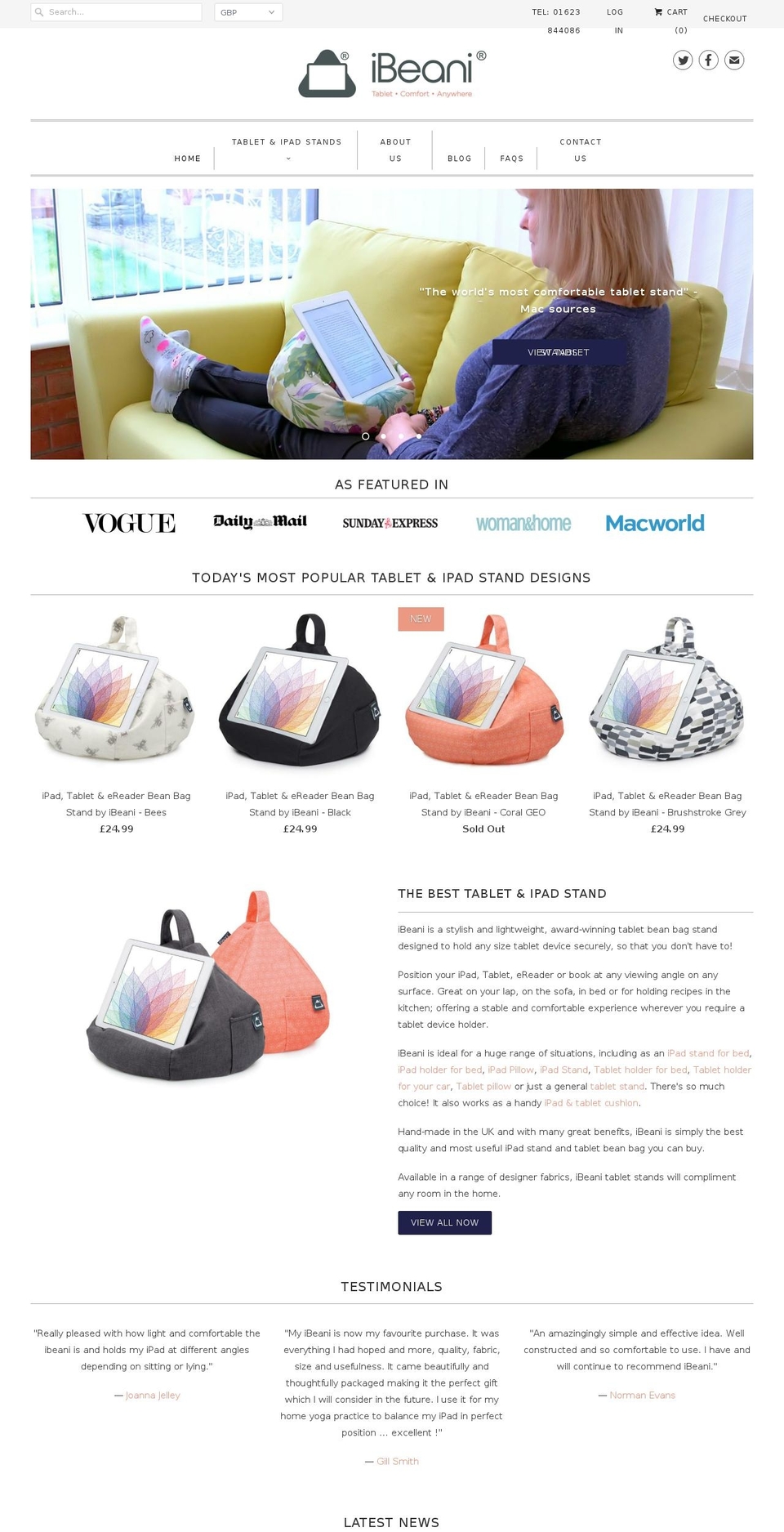 i-beani.com — Shopify storefront screenshot