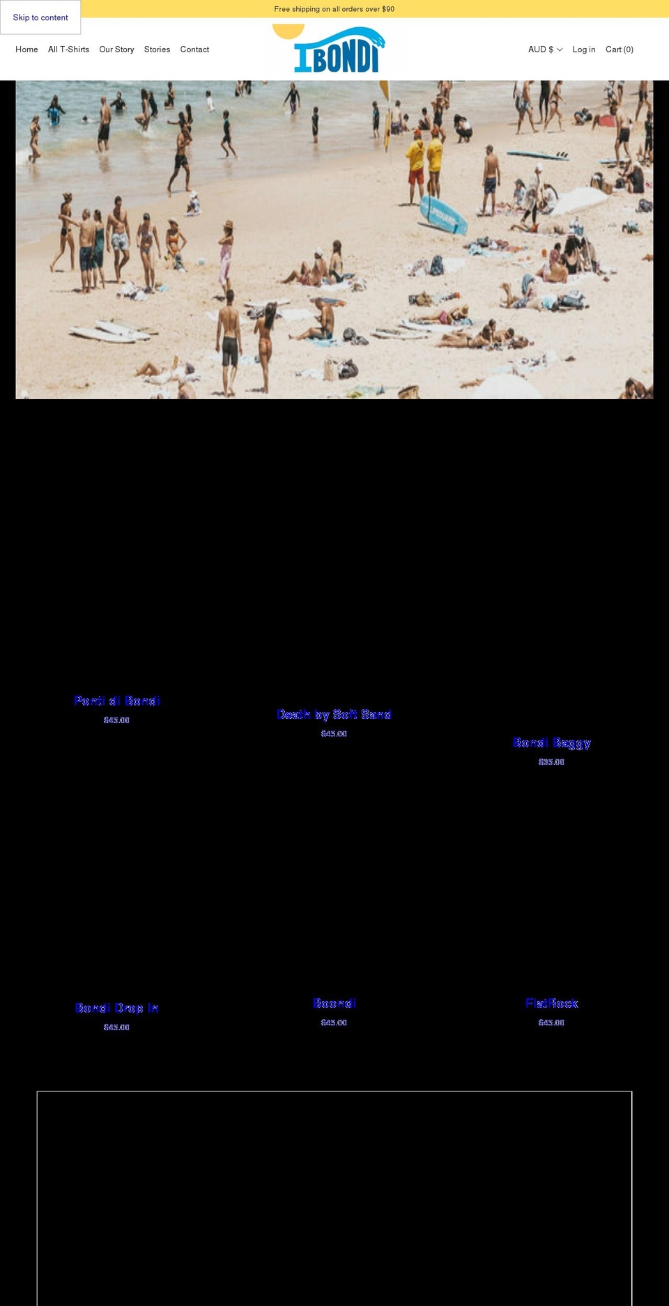 i-bondi.com shopify website screenshot