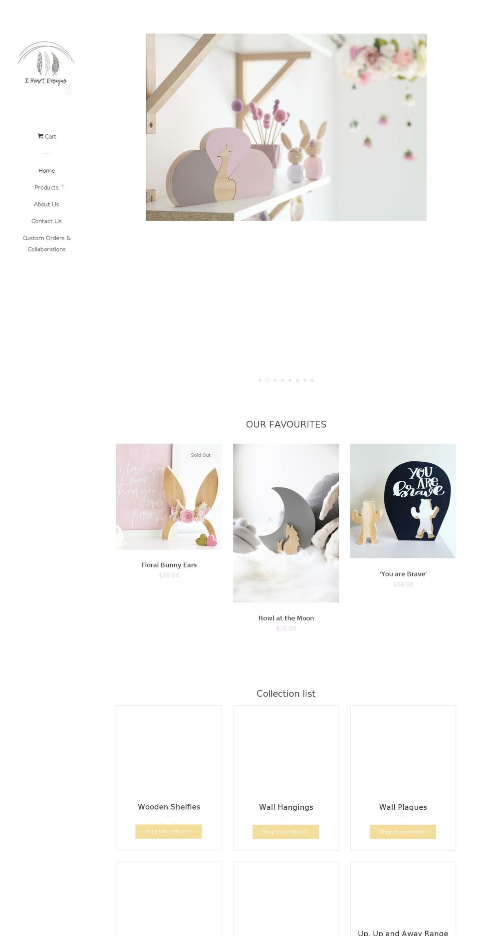 i-heart-designs.com — Shopify storefront screenshot