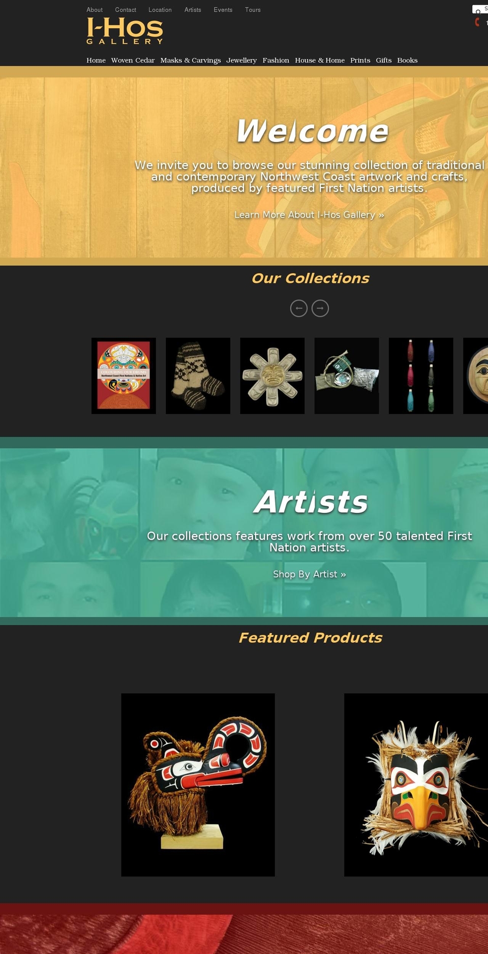 i-hosgallery.com — Shopify storefront screenshot